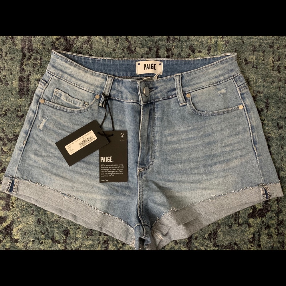 NWT PAIGE Jimmy Jimmy Boyfriend Shorts Size 27